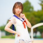 【写真特集】RIA (かかかぶぶぶききき!!!/ヲンド!!!!!)、セーラー服風シースルーアウターワンピース水着で登場！！＜近代麻雀水着祭2023＞