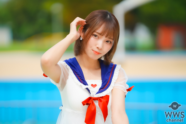 【写真特集】RIA (かかかぶぶぶききき!!!/ヲンド!!!!!)、セーラー服風シースルーアウターワンピース水着で登場！！＜近代麻雀水着祭2023＞