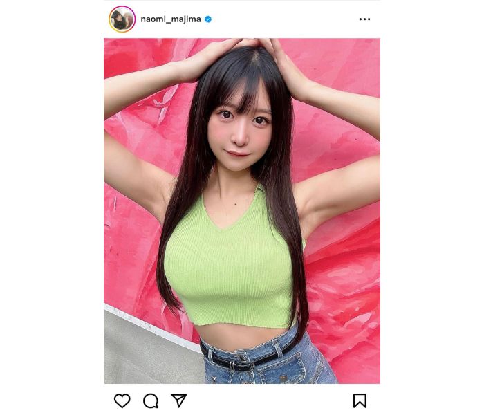 脇フェチ集合！真島なおみのノースリーブ脇魅せSHOTに「日本で1番ビューティフル」「めちゃんこ大好き」の声