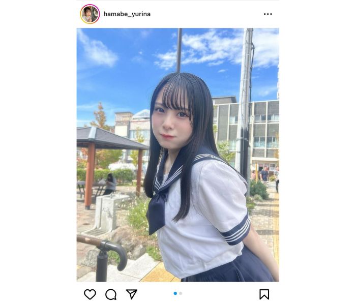 あざと可愛すぎ！真っ白なキャンバス・浜辺ゆりなの制服SHOTに「好きだ！」と叫べ！