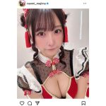 真島なおみ「ちかいね」キュートな赤いチャイナコスからのぞく美谷間に思わずドキッ！