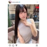 「夢で逢おうね」真島なおみ、曲線美際立つノースリーブニット姿でのウインクにキュン死必至！
