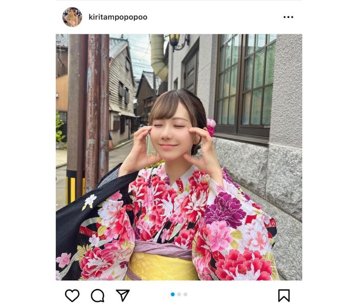 きりたんぽと浴衣デート！？もっちりほっぺが可愛すぎるオフショット公開