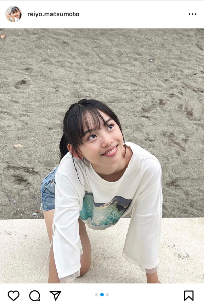 「疲れが吹き飛んだ」現役JK・松本麗世の制服ショットが可愛すぎる