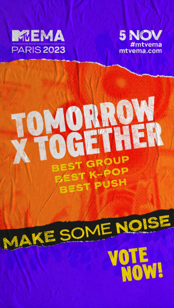 TOMORROW X TOGETHER、ヨーロッパ最大の音楽授賞式「MTV EMA」3部門で受賞候補に