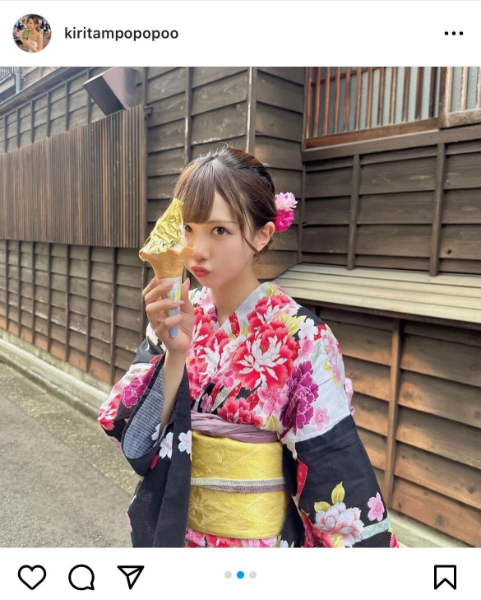 きりたんぽと浴衣デート！？もっちりほっぺが可愛すぎるオフショット公開