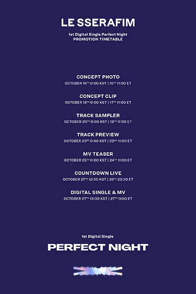 LE SSERAFIM、初の英語デジタルシングル「Perfect Night」10月27日リリース決定！