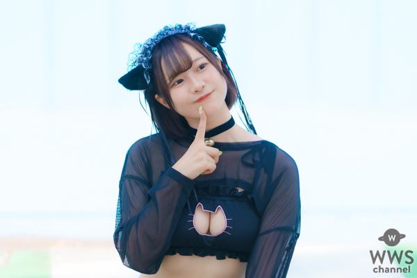 【写真特集】萌黄姫星(meluQ)、胸のねこ窓から美バスト覗く、ねこコス水着で登場！！＜近代麻雀水着祭2023＞