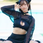 【写真特集】萌黄姫星(meluQ)、胸のねこ窓から美バスト覗く、ねこコス水着で登場！！＜近代麻雀水着祭2023＞