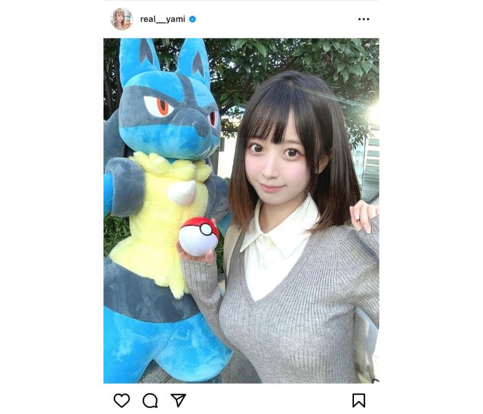 Yami、モンスターボール片手にルカリオとツーショット！「捕まえて下さい」「モンスターボールになりたい」