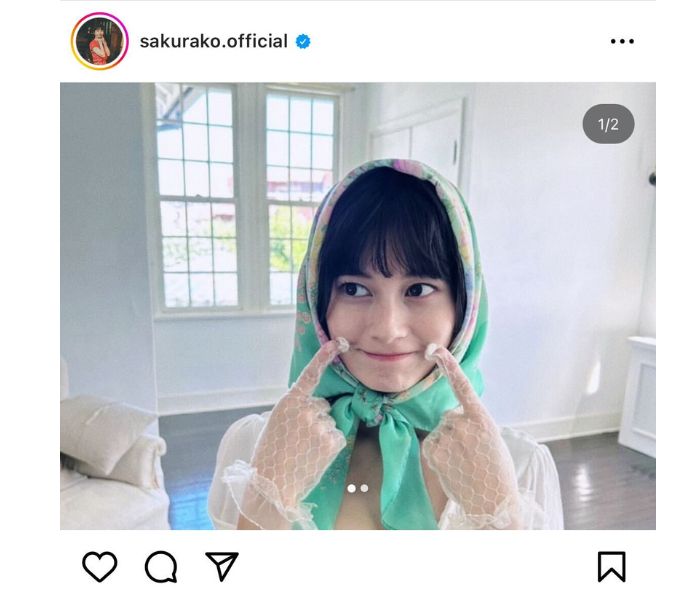 大久保桜子、愛嬌たっぷり「緑ずきんちゃん」スタイルのお茶目SHOT公開！