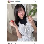 真島なおみ、ファンの心と胃袋を鷲掴み！可愛らしいハートのエプロンでお料理SHOTを披露！