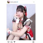 真島なおみ、谷間＆美太ももが気になるチャイナメイド姿でAIサービス『Naomi. AI』開始を報告！