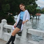 【写真特集】安部七波さん、白シャツに黒のミニ丈ボトムスで美脚アピール!「福岡マラソンで今年も走ります」<ベストオブミス福岡大会本部長>