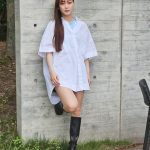 【写真特集】安部七波さん、白シャツに黒のミニ丈ボトムスで美脚アピール！「福岡マラソンで今年も走ります」＜ベストオブミス福岡大会本部長＞