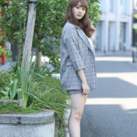 【写真特集第2弾】会社員・白瀬みさとさん、チェック柄のセットアップで美脚アピール！ 「内面からも磨きをかけ、日本代表を目指します。」 ＜2023レディ・ユニバースジャパン東京代表＞