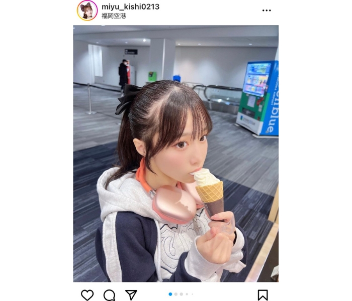 #ババババンビ・岸みゆ、美味しそうにミルクアイスを食べるSHOTが盛りだくさん！「全部かわいい」とファン歓喜！